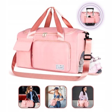 Składana torba podróżna, sportowa, 35 l, torba weekendowa, treningowa