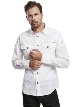 Košeľa s dlhým rukávom BRANDIT SlimFit Shirt biela XL