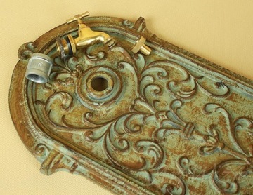 Декорированная чугунная настенная раковина для сада