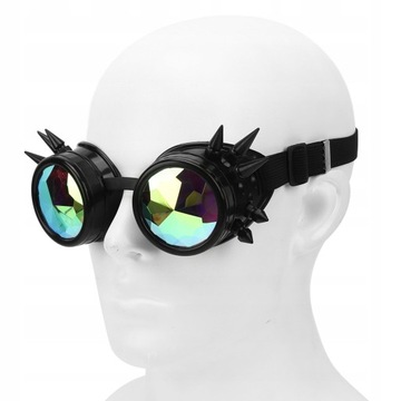 SPIKED STEAMPUNK UNIKALNE OKULARY GOGLE