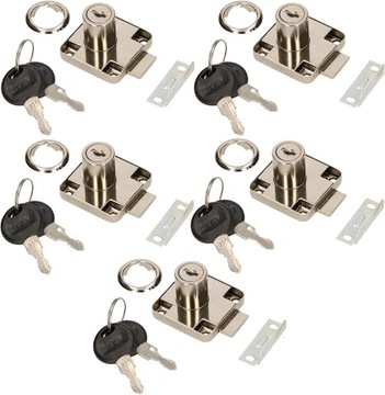 ZAMEK MEBLOWY 40X40 MM KWADRATOWY NAKŁADANY 5 SZT