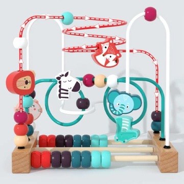 ДЕРЕВЯННЫЙ ЛАБИРИНТ МОНТЕССОРИ, БОЛЬШАЯ ПЕТЛЯ С ЖИВОТНЫМИ