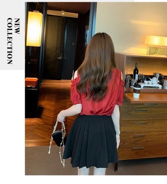 Новая женская блузка с короткими рукавами и круглым вырезом Blusas Mujer