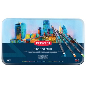 Derwent Procolour kredki ołówkowe - 36 sztuk