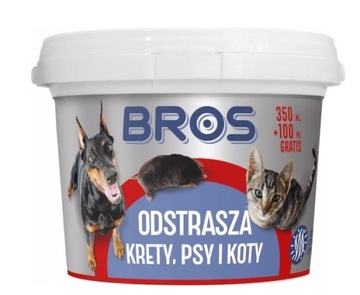 ŚRODEK PREPARAT ODSTRASZACZ KOTÓW PSÓW KRETÓW BROS DŁUGO DZIAŁA 450ML