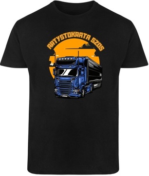 T-SHIRT MĘSKI SCANIA KIEROWCA TIR DLA KIEROWCY KOSZULKA CZARNA R-XXL A232