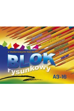 Blok rysunkowy kolorowy A3 16 kartek Kreska