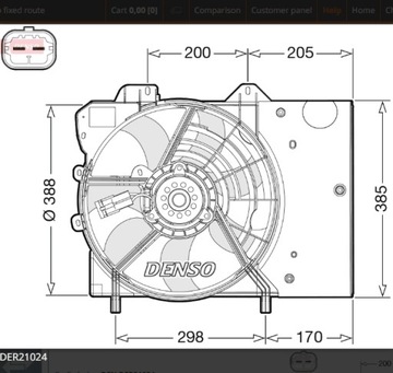DENSO DER21024 VENTILÁTOR CHLAZENÍ MOTORU