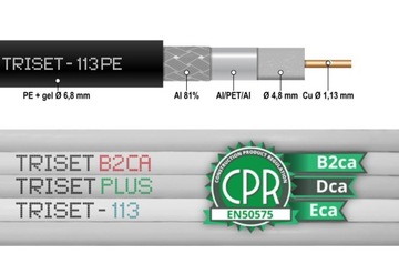 ВНЕШНИЙ коаксиальный кабель 10 м F Plug-F Plug Trieste 1,13Cu+PE GEL