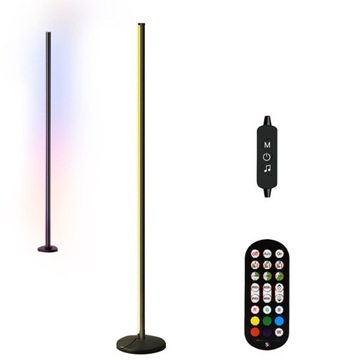 ŚCIEMNIALNY RGB SALON LAMPA PODŁOGOWA STEROWANIE MUZYKĄ PRZEZ BLUETOOTH