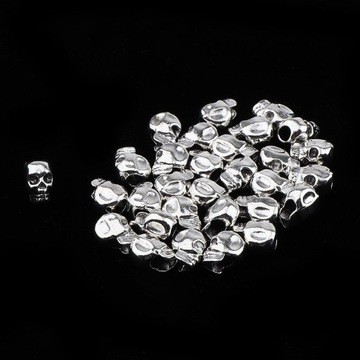 Шикарные металлические бусины для волос с черепом и бородой