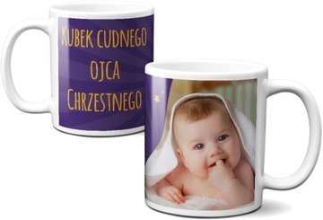 FOTO KUBEK CHRZEST PODZIĘKOWANIE DLA CHRZESTNYCH