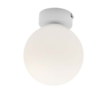 LAMPA STAŁA ŻYRANDOL SUFITOWY PLAFON LOFT SZKLANY KLOSZ KULA NA 1 LED E27