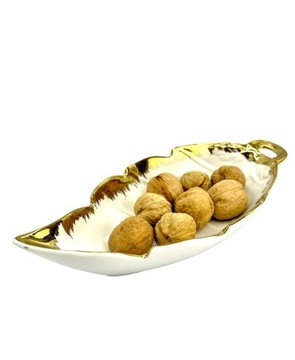 Salaterka porcelanowa elegancka LIŚĆ Gold Dream 25cm