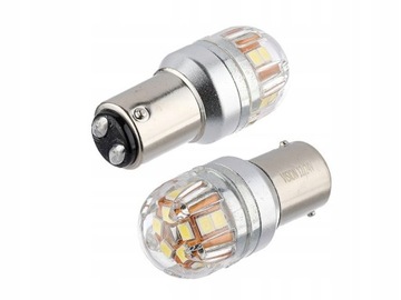 GRATISY# ŻARÓWKA P21/5W BAY15D 12/24V CANBUS BIAŁA LED 2szt