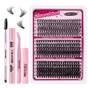300 Szt. Zestaw Do Samodzielnego Przedłużania Rzęs d Curl Cluster Lashes In