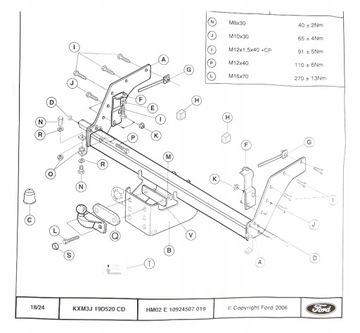 ORIGINÁLNÍ THULE ZAŘÍZENÍ(HÁK) TÁŽNÝ FORD RANGER 4WD 4X4