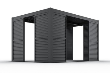 Раздвижная глухая стеновая панель для перголы Kea - серая 270 см (KEA 3м)