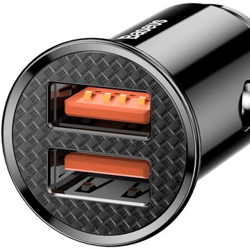 Baseus Circular, Автомобильное зарядное устройство, 30 Вт, USB-A, гнездо прикуривателя