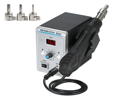 АППАРАТ ДЛЯ СВАРКИ ПЛАСТИКА 858D 700W HOTAIR+ BINDER ABS PP PEHD СЕТОЧНАЯ НАСАДКА НО