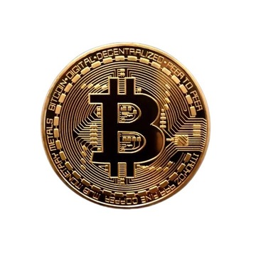Биткойн-медаль Золотая коллекционная монета BTC + коробка Capsule XL