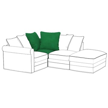 GRONLID Pokrycie sekcji narożnej, Velvet Green