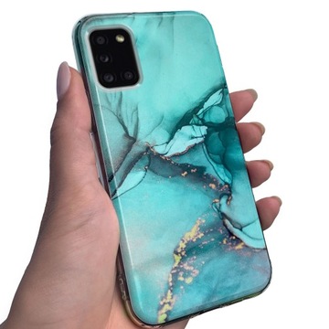 Etui Grube Silicone do Samsung Galaxy A31 guma + Szkło