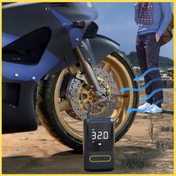 АВТОМОБИЛЬНЫЙ КОМПРЕССОРНЫЙ НАСОС АККУМУЛЯТОРНЫЙ + СВЕТОДИОДНЫЙ POWERBANK