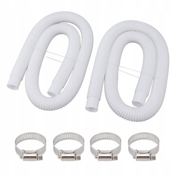 2x ШЛАНГ ДЛЯ ПЫЛЕСОСА ДЛЯ БАССЕЙНА INTEX 4 ЗАЖИМА
