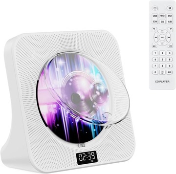 ODTWARZACZ CD BLUETOOTH 5.0 JACK 3.5MM AUX USB RADIO FM KOMPAKTOWY