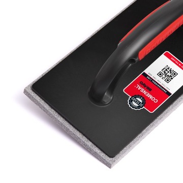 КОМЕНСАЛЬ Кельма с ЖЕСТКОЙ РЕЗИНОЙ для гипсовых штукатурок