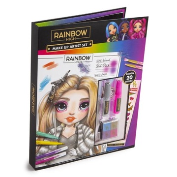 Zestaw artystyczny kreatywny do tworzenia makijażu wizażu Rainbow High