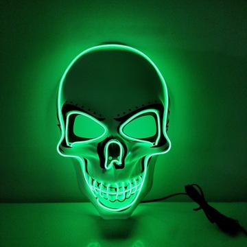 Хэллоуин Череп Ужас Клоун Светящаяся Маска LED