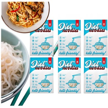 MAKARON KONJAC keto bio bezglutenowy vege noodles 2400 g Zestaw Cheat Meal