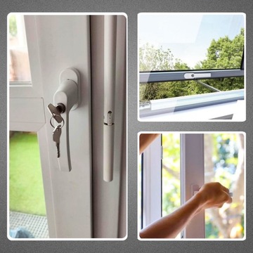 ОКОННАЯ РУЧКА С КЛЮЧОМ И ЗАМКОМ, АЛЮМИНИЕВАЯ УНИВЕРСАЛЬНАЯ