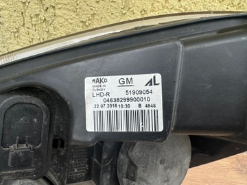 FIAT DOBLO II 2 OPEL COMBO D 10- SVĚTLO PRAVÁ PŘEDNÍ EU 51909054