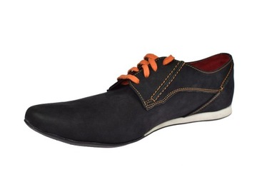 Buty sportowe męskie ze skóry półbuty eleganckie Polskie M099 rozm. 42,5