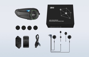 НАБОР 2x EJEAS Q8 МОТОЦИКЛОВЫЙ ИНТЕРКОМ НА РАССТОЯНИИ ДО 1000 М МАКС. 6 ЧЕЛОВЕК ПРИМЕНЕНИЕ BT5.1