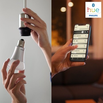 PHILIPS HUE Белая лампа для умного дома E27 / 9 Вт / x2