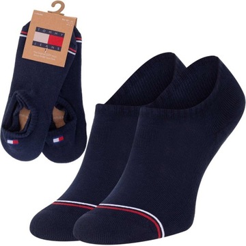 TOMMY HILFIGER SKARPETY SKARPETKI STOPKI 2P GRANATOWE r.39-42