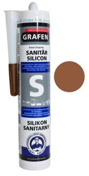 GRAFEN silikon sanitarny brązowy brąz STOP PLEŚNI