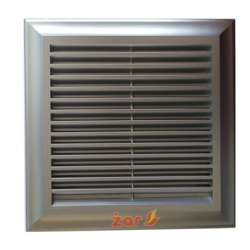 Kratka żaluzja 180x180 kołnierz 138x138 szara