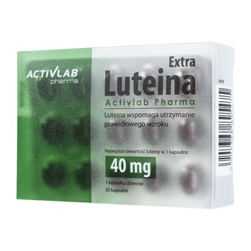 Luteina Extra 40 mg 30 kapsułek suplement Activlab