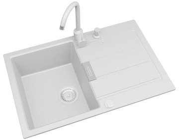 Zlewozmywak FRANKE Biały Sirius S2D 611- 78 + Bateria + Dozownik