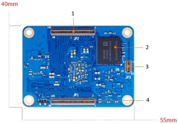 Mikrokomputer Orange CM 4 4GB HDMI M.2 LPDDR4 USB 3.0 + 32GB eMMC Flash