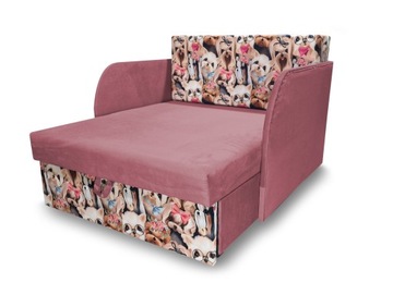 Designerskie łóżko dla dziecka w stylu fotela - rozkładane z pojemnikiem