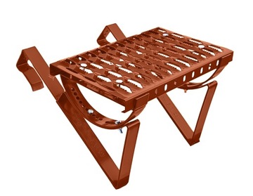 ŁAWA KOMINIARSKA 40 cm DO DACHÓWKI CERAMICZNEJ WIELKOFORMATOWEJ D3 CEGLASTA