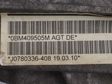 ОСЬ AP ПЕРЕДНЯЯ 0BM409505M 3.6FSI 4.2FSI TOUAREG 7P