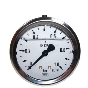 WIKA 0-1BAR G1/4 manometr glicerynowy M63T/G 63mm