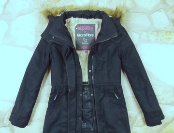 Superdry MicroFibre The Tall parka Japan Kurtka zima 38